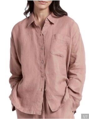 Parachute women’s Linen Shirt in clay 3x